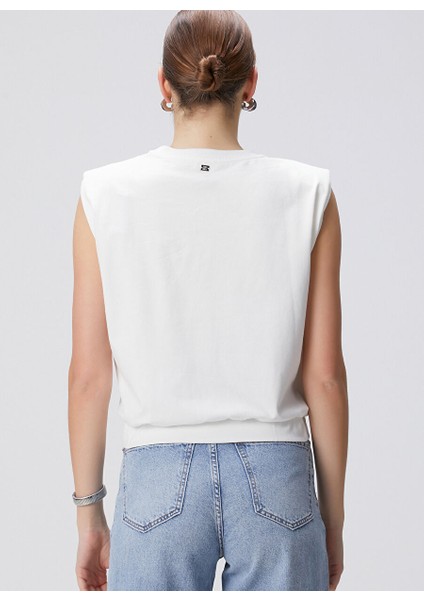 Ekru Kadın Basic T-Shirt 1094693