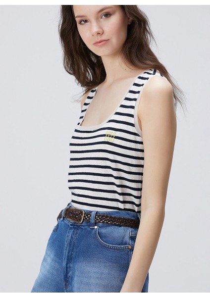 Lacivert Kadın Basic T-Shirt 1094702
