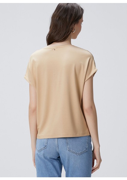 Bej Kadın Basic T-Shirt 1094690