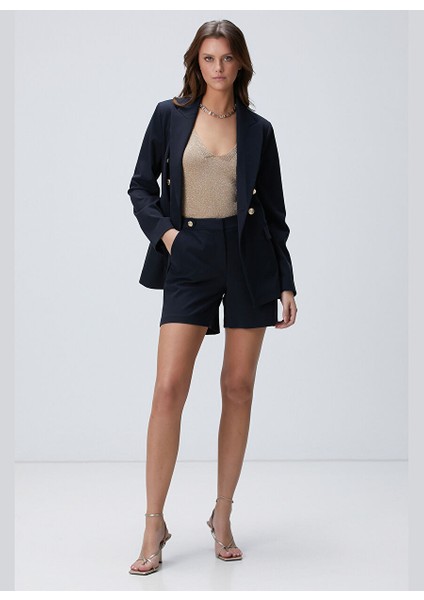 Lacivert Kadın Regular Fit Şort 1094995