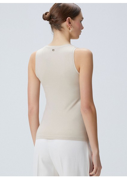 Bej Kadın Basic T-Shirt 1094626
