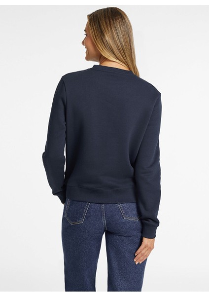 Lacivert Kadın Klasik Normal Sweatshirt Gj Cn Reg Logo Emb S - Organıc Co/p fırsatları
