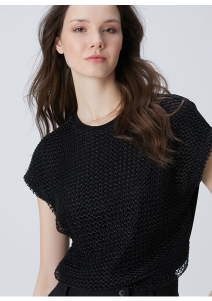 Siyah Kadın Basic T-Shirt 1094687