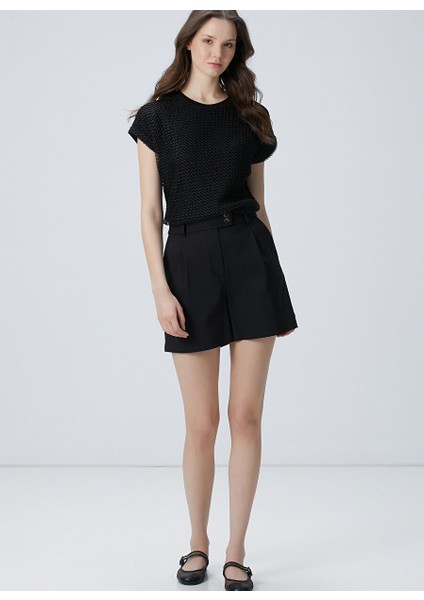 Siyah Kadın Basic T-Shirt 1094687