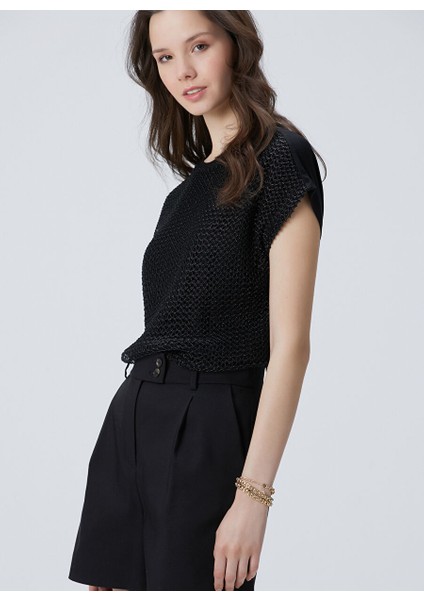 Siyah Kadın Basic T-Shirt 1094687
