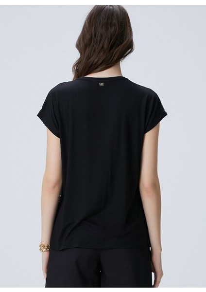 Siyah Kadın Basic T-Shirt 1094687
