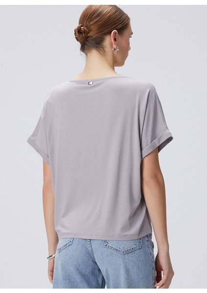 Gri Kadın Basic T-Shirt 1094709 indirimleri