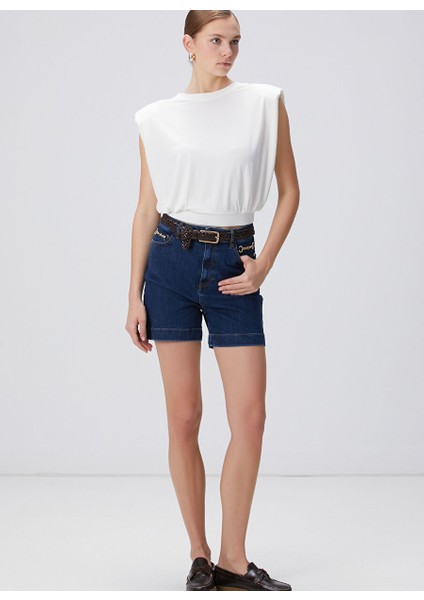 Ekru Kadın Basic T-Shirt 1094723