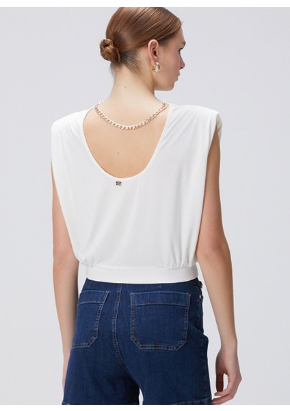 Ekru Kadın Basic T-Shirt 1094723