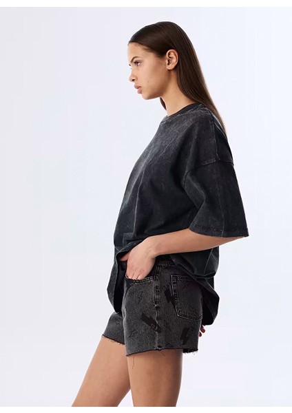 Antrasit Kadın Oversize T-Shirt TS1250070159 fiyatları