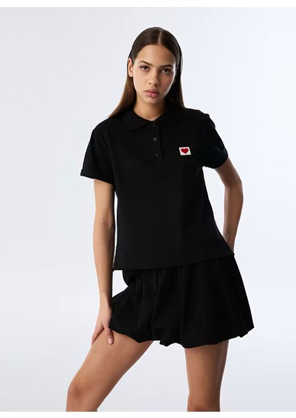 Siyah Kadın Regular Fit T-Shirt TS1250070158 fiyatları