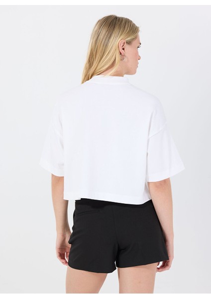 Beyaz Kadın Relaxed T-Shirt 50520187 indirimleri