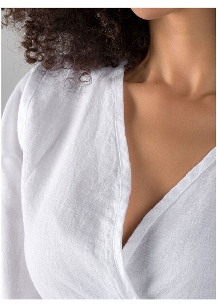 Summer Keten Crop / Bluz Beyaz fırsatları