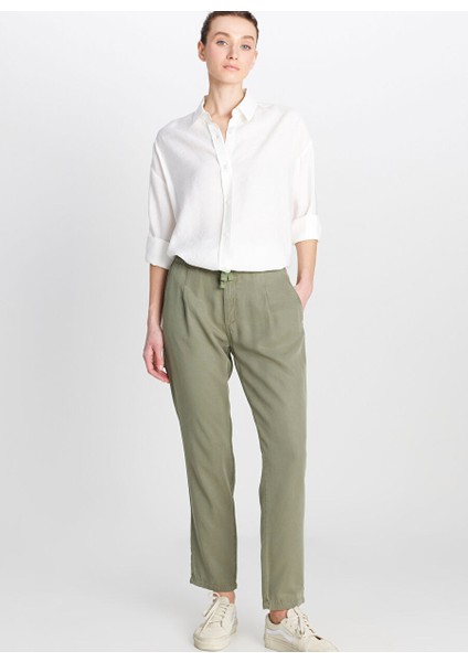 Haki Kadın Regular Fit Pantolon W2510508801-TENCEL Pantolon