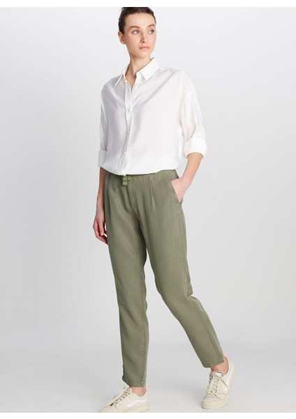 Haki Kadın Regular Fit Pantolon W2510508801-TENCEL Pantolon