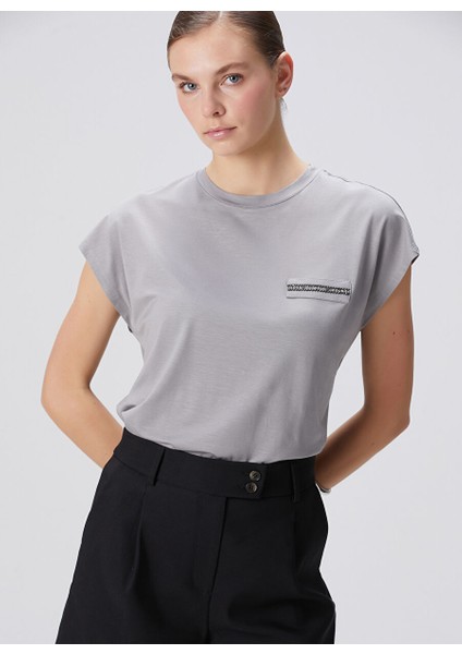 Gri Kadın Basic T-Shirt 1094730