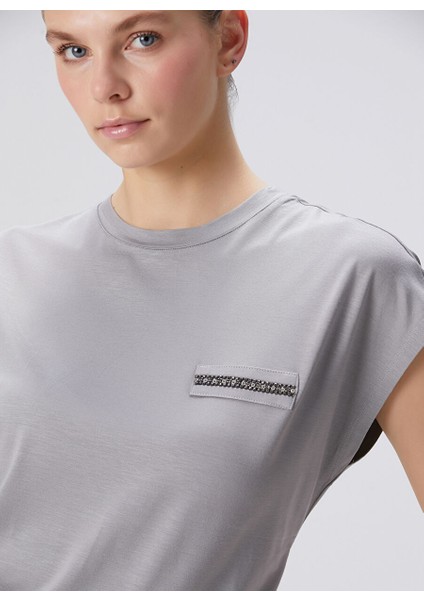 Gri Kadın Basic T-Shirt 1094730