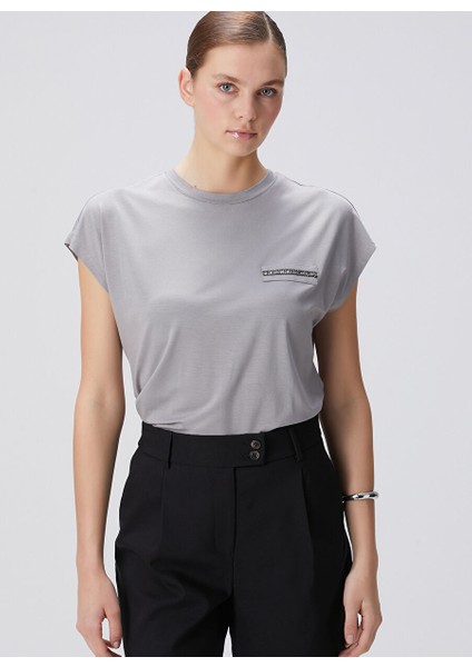 Gri Kadın Basic T-Shirt 1094730