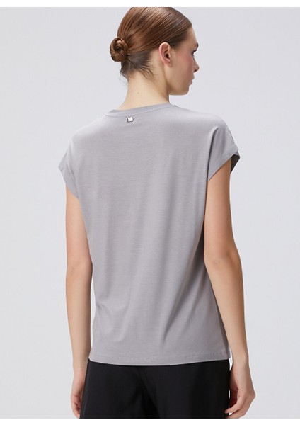 Gri Kadın Basic T-Shirt 1094730
