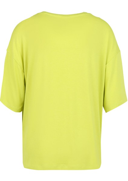 Bisiklet Yaka Yeşil Kadın T-Shirt Rota fiyatları