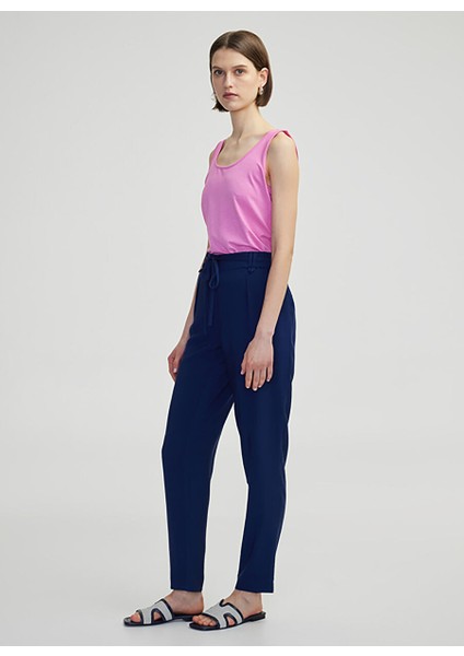 Ipekyol Lacivert Kadın Straight Pantolon IS1250003248