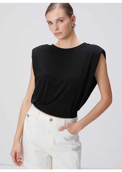Siyah Kadın Basic T-Shirt 1094723