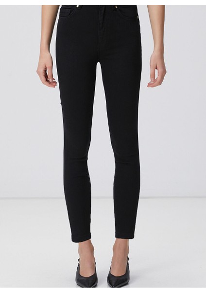 Siyah Kadın Skinny Fit Denim Pantolon 1095081 fiyatları