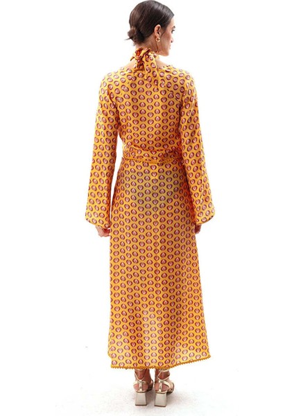 Sarı Kadın Geniş Dökümlü Desenli Kimono MVMRWKM13 fırsatları