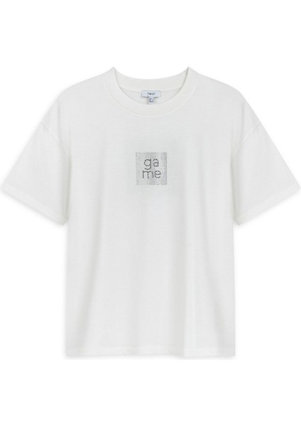 Beyaz Kadın Rahat T-Shirt TS1250070243 fiyatları