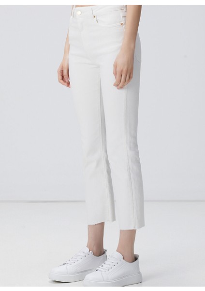 Ekru Kadın Basic Denim Pantolon 1095093