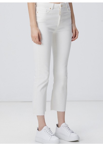 Ekru Kadın Basic Denim Pantolon 1095093