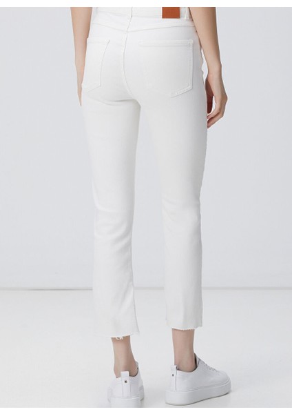 Ekru Kadın Basic Denim Pantolon 1095093