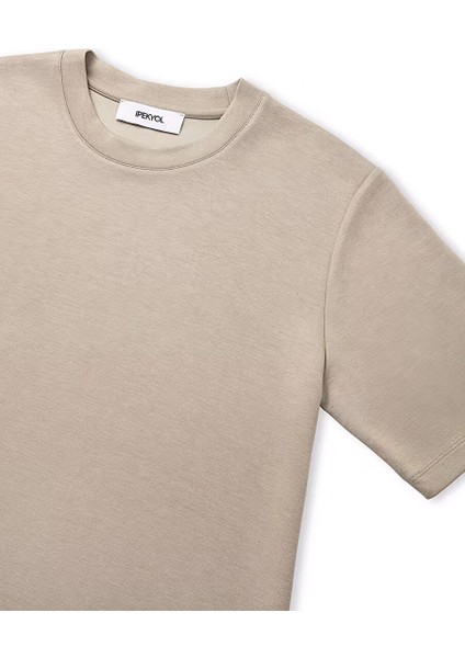Ipekyol Bej Kadın Standart T-Shirt IS1250070094 fiyatları