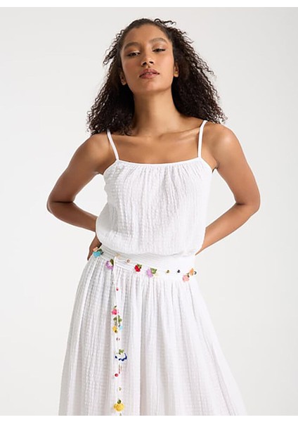 Beyaz Kadın Normal Pantolon 380448 fırsatları