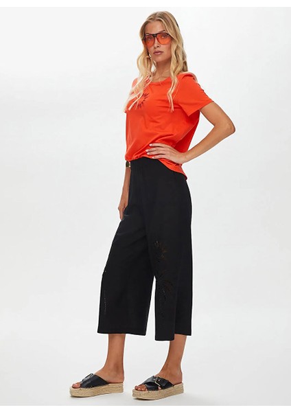 Siyah Kadın Bol Kesim Pantolon US25PNT046 modelleri