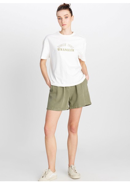 Ekru Kadın Regular Fit T-Shirt W2510758102-REGULAR Fit T-Shirt