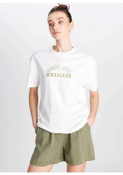 Ekru Kadın Regular Fit T-Shirt W2510758102-REGULAR Fit T-Shirt