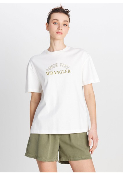 Ekru Kadın Regular Fit T-Shirt W2510758102-REGULAR Fit T-Shirt