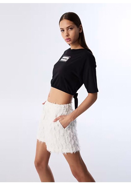 Siyah Kadın Dar T-Shirt TS1250070143 modelleri