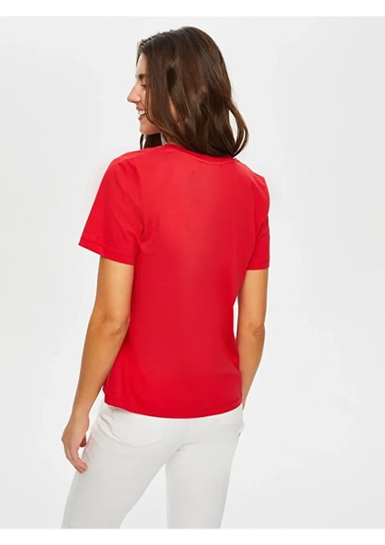 %100 Pamuk V Yaka T-Shirt 007 modelleri