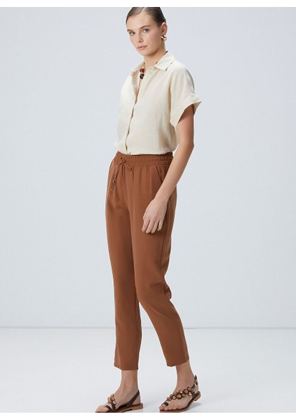 Kahverengi Kadın Basic Pantolon 1095147