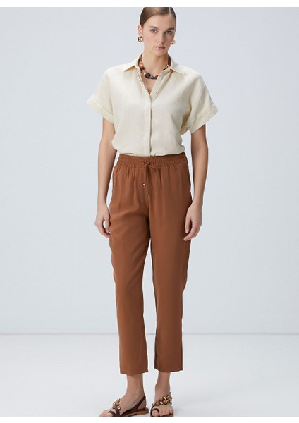 Kahverengi Kadın Basic Pantolon 1095147