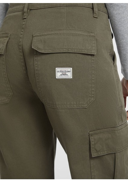 Haki Kadın Normal Pantolon Gj Cargo Chıno - Eco Org Co Classıc fırsatları