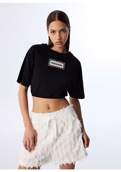 Siyah Kadın Dar T-Shirt TS1250070143 fiyatları