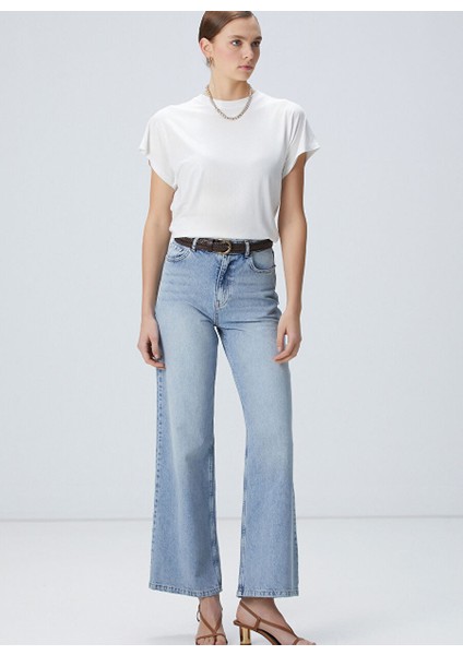 Ekru Kadın Basic T-Shirt 1094625