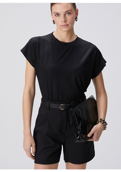 Siyah Kadın Basic T-Shirt 1094625