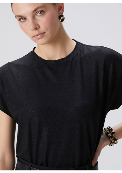 Siyah Kadın Basic T-Shirt 1094625