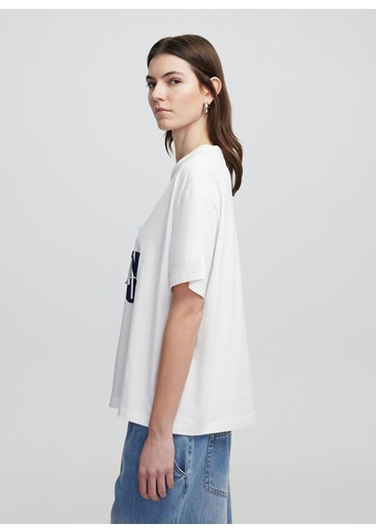 Ipekyol Beyaz Kadın Standart T-Shirt IS1250070058 fiyatları