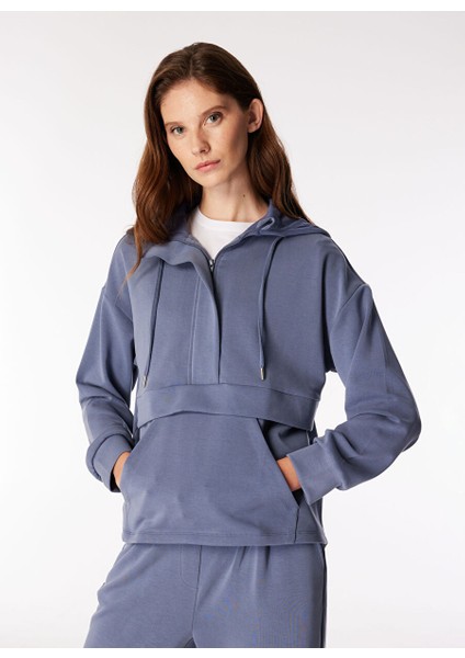 Mavi Kadın Kapüşonlu Geniş Fit Sweatshirt FC4WL-SWT0126 modelleri