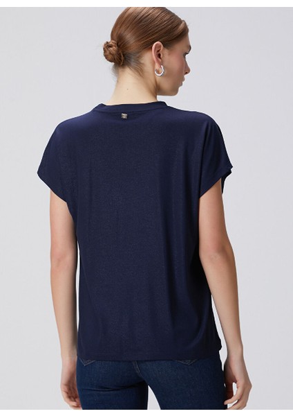 Lacivert Kadın Basic T-Shirt 1094625 indirimleri